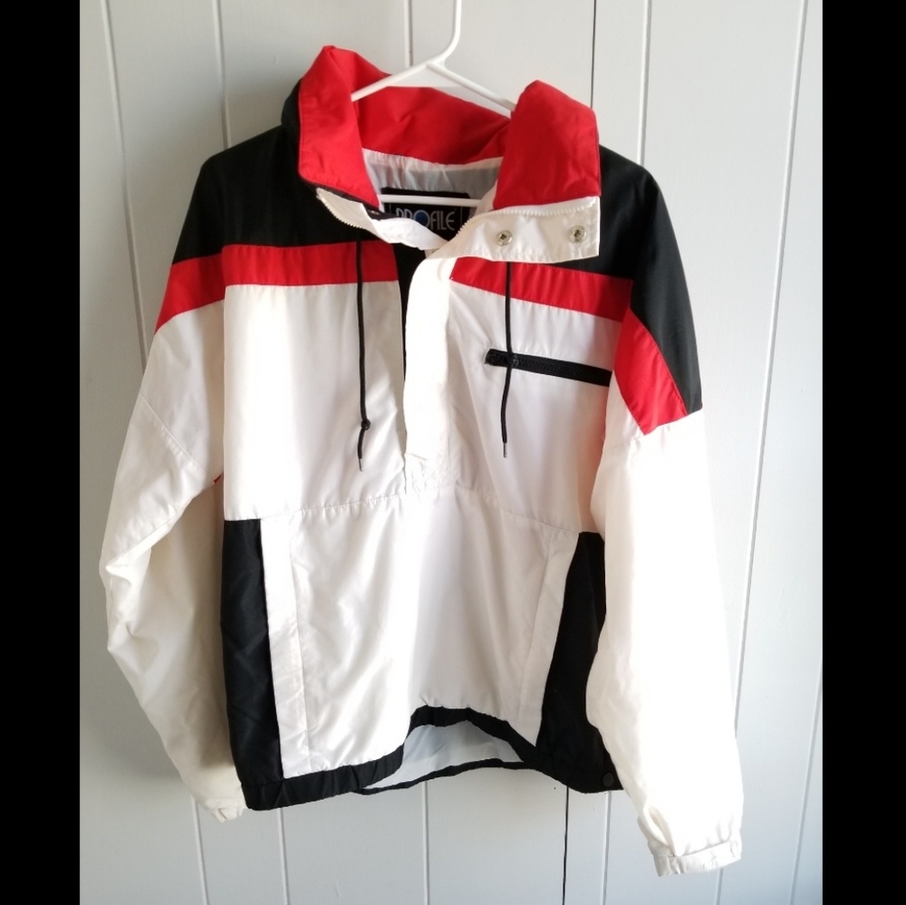 Vintage Profile Ski Jacket Retro Color Block Large
